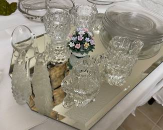 fostoria etched glass entertainers dream sale