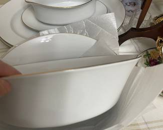 classic white w/ gold china