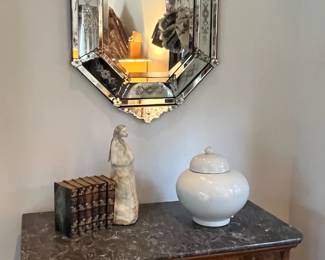 Venetian Mirror ~ Marble Top Chest