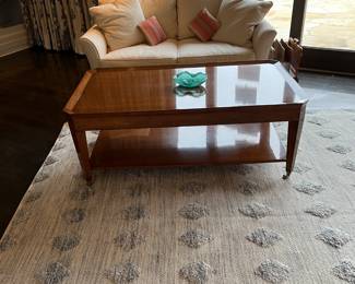 Loveseat and Shelf Coffee Table