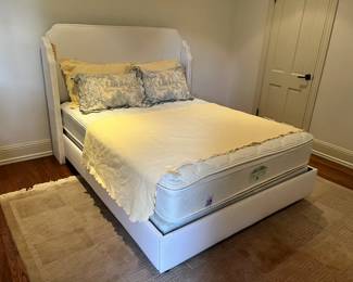 Queen Linen Bedframe ~ Mattress Set