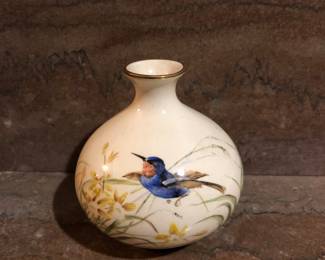 Lavenia hand painted vase side two