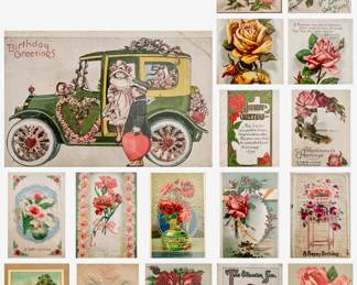 Antique Birthday & Valentine Postcards
Affectionate Sentiments Cupid Heart Roses