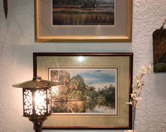 Florida Art prints, artist signed 
(top) Francis M. Hancock 
(bottom) Charles Rowe