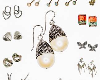 Vintage - Modern Fine Jewelry: Sterling Earrings