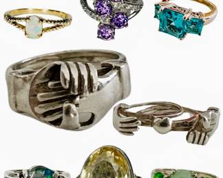 Antique - Modern Fine Jewelry: Sterling Rings