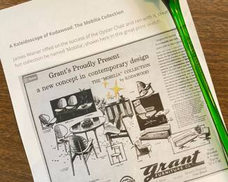 Print of original KodaWood "Mobilia" ad from 1962. See our advertised buffet in the center? 