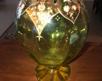 Italian Green glass vase 
