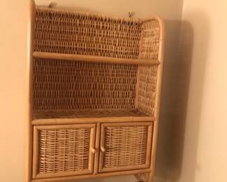 Bamboo Rattan Wall Cabinet
