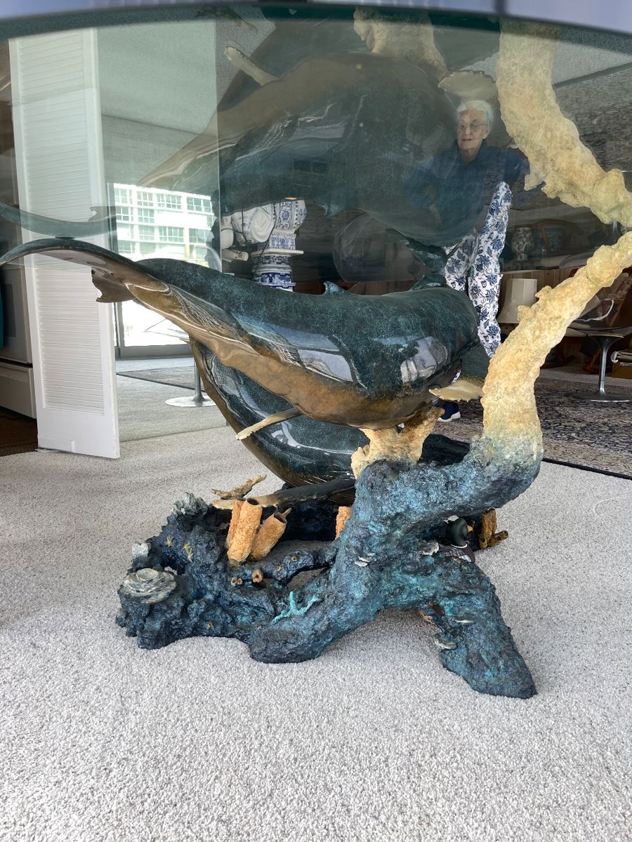 Robert Wyland  Whale Sculpture table 