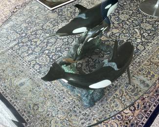 Robert Wyland Killer whale coffee table 