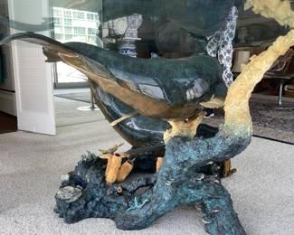 Robert Wyland  Whale Sculpture table 
