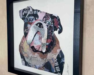 English Bulldog Graphic Framed Art