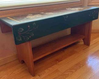 Wooden Bunny Decorative Bench