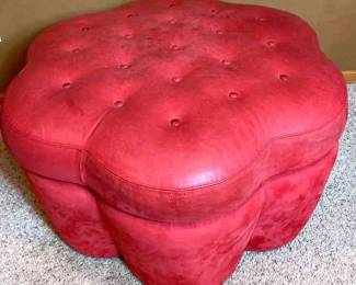 003 Ultra Suede Ottoman