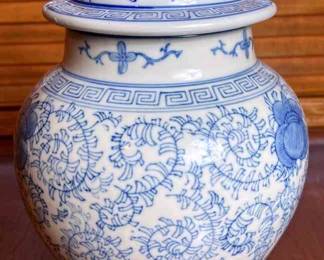 Blue Porcelain Urn