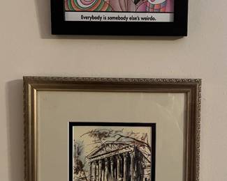 Framed artwork of Us Supreme Court building