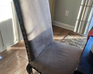 Pottery Barn trestle table with coordinating Pottery Barn dining chairs