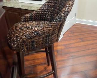 Pottery Barn Seagrass bar stools