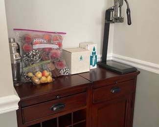 Pottery Barn modular wine bar