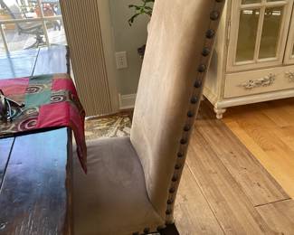 Pottery Barn trestle table with coordinating Pottery Barn dining chairs