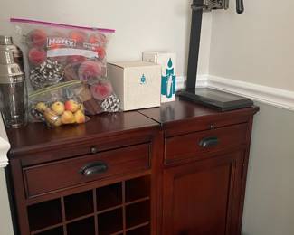 Pottery Barn modular wine bar