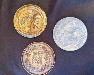  009 Oversized 3 Novelty Coins