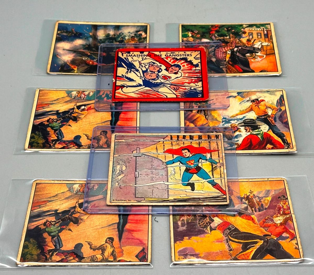 Superman Gum #45 and Vintage Lone Ranger Cards