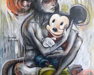 Herakut (Duo. Germany)
Adopting An American, 2017
Acrylic, Spray Paint and Charcoal on Canvas Starting Price $ 2,000