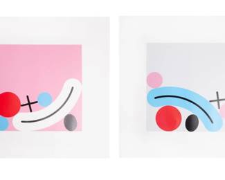 James Joyce

'HALF JOKING' & 'HALF SERIOUS' EDITION PAIR, 2023, (10/30)

4-Color Screenprint on 410gsm Somerset Satin Archival Paper

'Half Joking' & 'Half Serious' Edition Pair showcases James Joyce's unparalleled talent in blending humor and seriousness. This captivating collection is a testament to his ability to engage, entertain, and provoke introspection through his artistic expressions. Starting Price $350