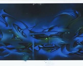 Joos (DOES) van Barneveld
Mojave, 2021, (/40)
Spray Paint and Acrylic Hand Embellished Giclée Print on 270gsm Hahnemühle Paper with Embossed DOES Logo and Wax Stamp
Limited edition print. Signed and numbered by 'DOES'. Starting Price $200