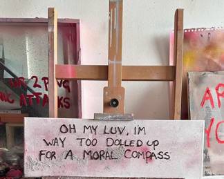 Cerys Murphy
Brown-Eyed Boys, 2023
Acrylic, Concrete and Spray Paint on Canvas $300