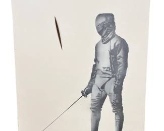 Kunstrasen (Germany, 1979)

Fighting The Blank Canvas, 2013, (24/25)

Spray Paint On Canvas

Stencil signed to the canvas edge, signed, titled and numbered from an edition of 25 verso. Starting price $500