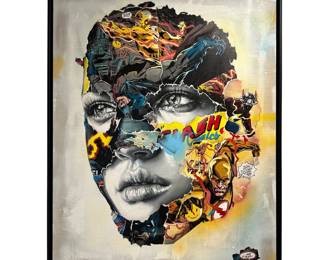 Sandra Chevrier (Canada, 1983)
La Cage Dans un Combat Électrique, 2020
Mixed Media On Linen Canvas Starting Price $2,000