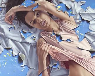 James Bullough (America, 1978)
3 Days (Blue/Yellow Variant), 2019, (AP 1/1)
2 Layer Archival Pigment Print On 300 gsm Somerset Paper
His style mixes realistic portraiture with graphic abstractions as large murals and as studio paintings.  Starting Price $400