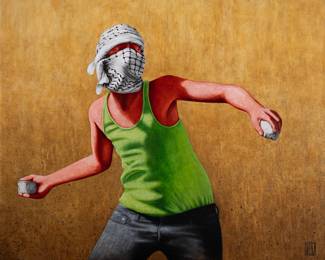 Bisser (Belgium)
Rock Thrower, 2019
Acrylic on Canvas
Starting Price $400
