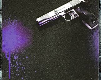 Risk
Risk "1911'', 2021, (AP 1/20)
Gicleé on Coventry Rag Archival Paper - Hand Spray Painted Color Drip
Special Collaboration between Risk and Indie Ridge, an independent, small-batch motorcycle apparel company.  Starting Price $50