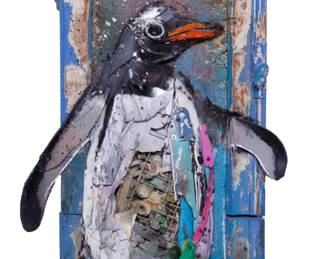 Bordalo II (Portugal, 1987)
Penguin
Collage Using Garbage On Wood Backing
Starting Price $5,000