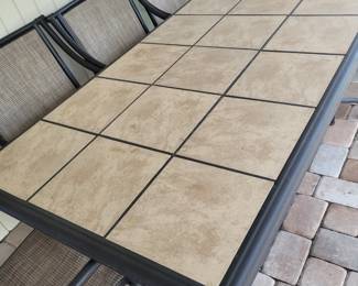 Lanai table and six chairs