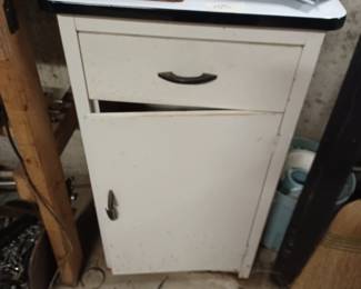 White metal cabinet