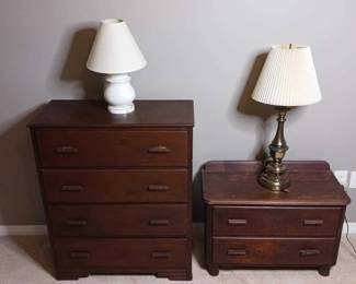 4 Drawer Dresser and 2 Drawer Cabinet