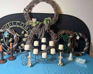 Candleholder, Wreaths and other items