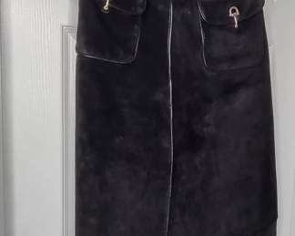 Gucci Black Suede Skirt