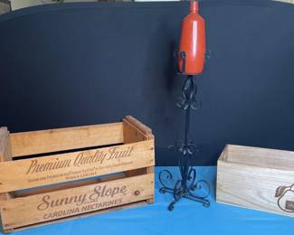 Fruit Crates, Iron Candle Holder