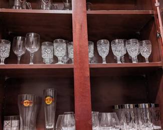 Wine glasses and bars glasses 