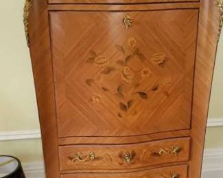 Marble top inlaid chest. Fantastic 