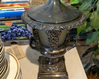 SILVERPLATE URN.
