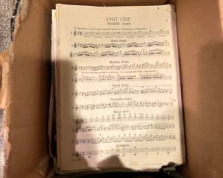 BOX OF SHEET MUSIC.