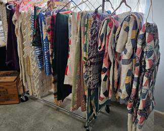 Quilts galore, Vintage Linen everywhere