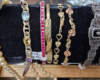 !4kt Gold and Sterling Bracelets
Ruby and Diamonds sold.